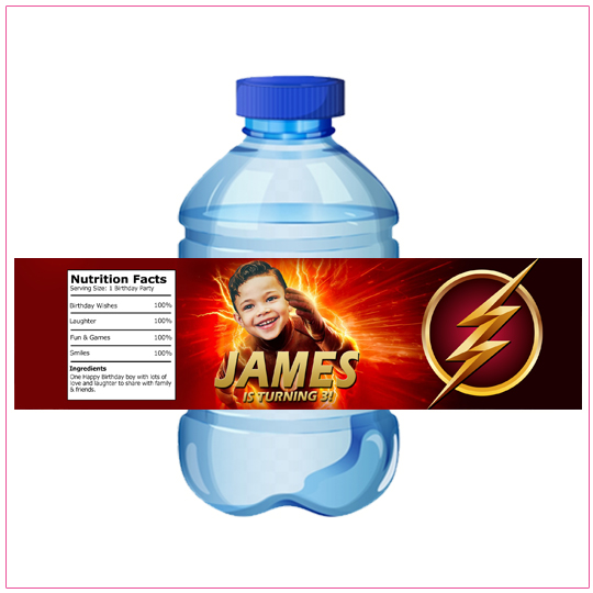 Flash Water Bottle Label