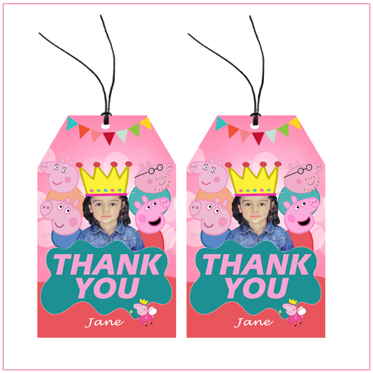 Peppa Pig Thank You Tags