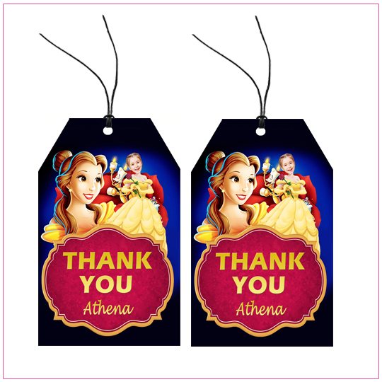 Princess Belle Thank You Tags