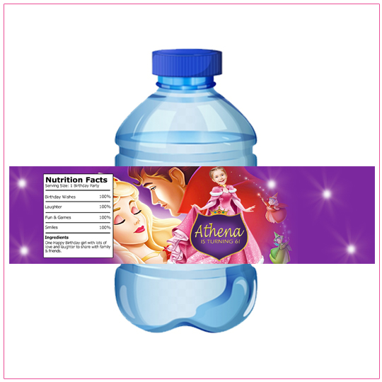 Sleeping Beauty Water Bottle Label