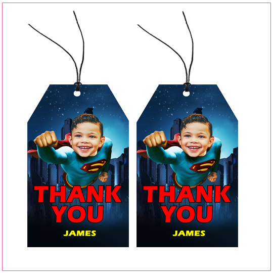 Superman Thank You Tags
