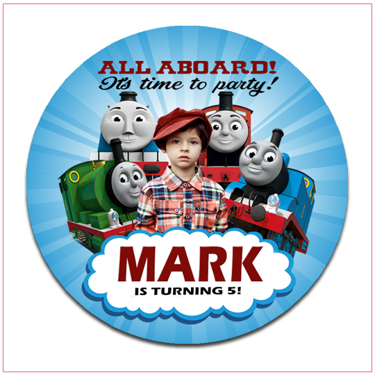 Thomas and Friends Round Favor Tags