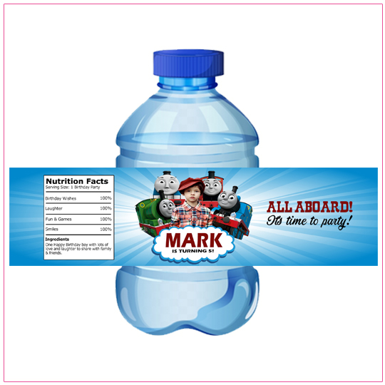 Thomas and Friends Water Bottle Label